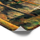 Paul Cezanne Nature Painting & Quote Poster (Ecke)