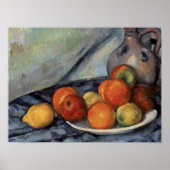 Paul Cezanne - Obst und ein Jug am Tisch Poster (Vorne)