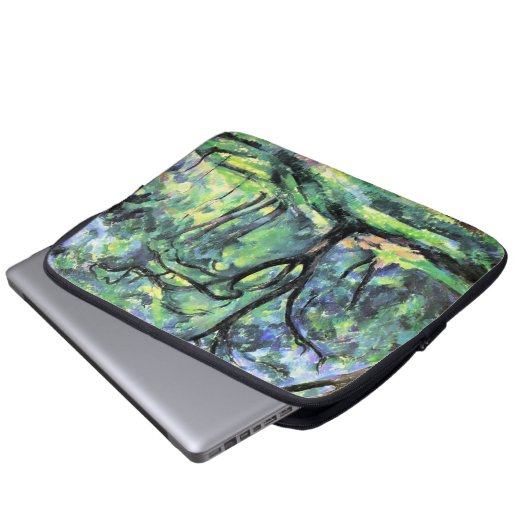 Paul Cezanne painting, Forest, Laptopschutzhülle (Vorne Knopf)