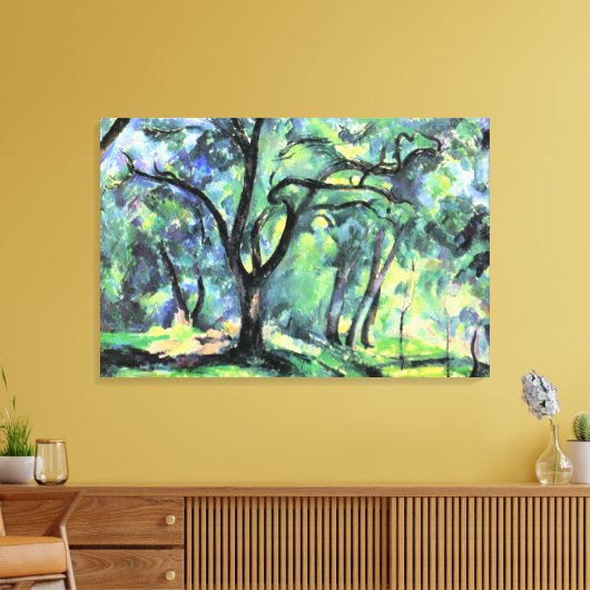Paul Cezanne painting, Forest, Leinwanddruck (Insitu (Wohnzimmer))