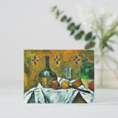 Paul Cezanne painting, Still Life with Flask Postkarte (Stehend Vorderseite)