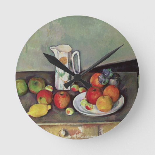 Paul Cezanne | Paul Cezanne | Stilles Leben mit Mi Runde Wanduhr (Vorderseite)