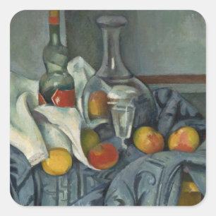 Paul Cezanne   Peppermint Flasche, 1893-95 (Öl) Quadratischer Aufkleber