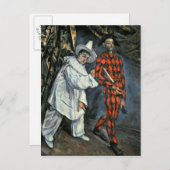 Paul Cezanne | Pierrot und Harlekin, 1888 Postkarte (Vorne/Hinten)
