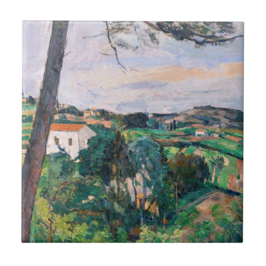 Paul Cezanne - Pine tree in Estaque Fliese (Vorderseite)