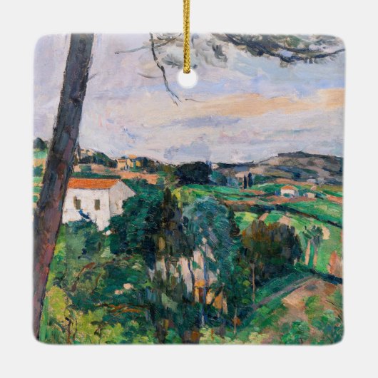 Paul Cezanne - Pine tree in Estaque Keramikornament (Rückseite)