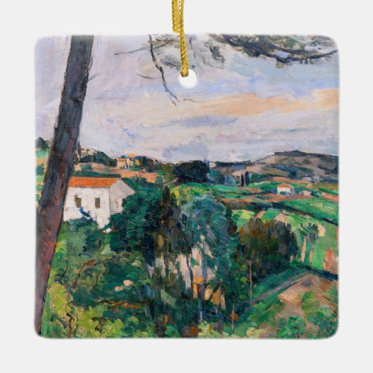 Paul Cezanne - Pine tree in Estaque Keramikornament (Vorderseite)