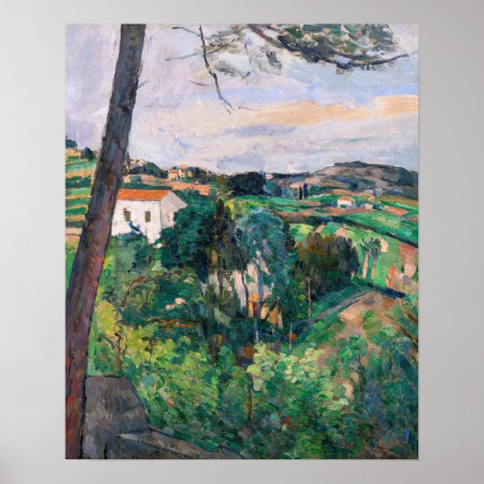 Paul Cezanne - Pine tree in Estaque Poster (Vorne)