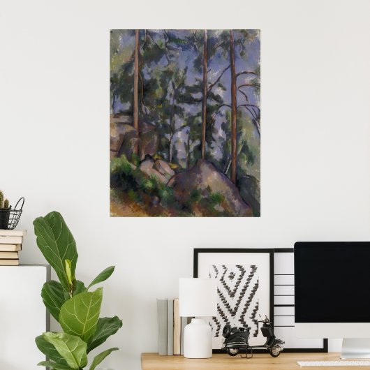 Paul Cézanne - Pines and Rocks Poster (Heimbüro)