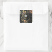 Paul Cezanne | Portrait von Ambroise Vollard, 1899 Quadratischer Aufkleber (Tasche)