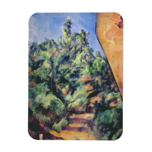 Paul Cezanne | Roter Gestein, c.1895 (Öl auf Leinw Magnet (Vertikal)