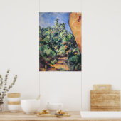 Paul Cezanne | Roter Gestein, c.1895 (Öl auf Leinw Poster (Küche)