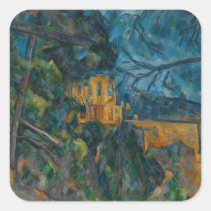 Paul Cezanne - Schloss Noir Quadratischer Aufkleber