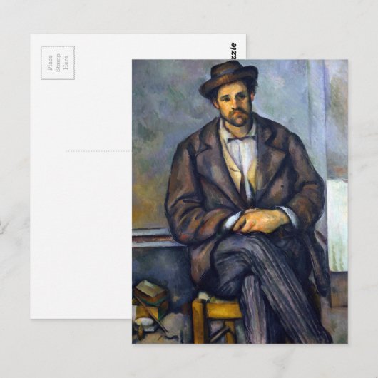 Paul Cezanne Seated Peasant Postkarte (Vorne/Hinten)