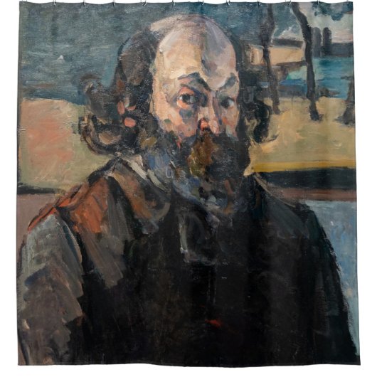 Paul Cezanne - Selbstportrait Duschvorhang (Vorderseite)