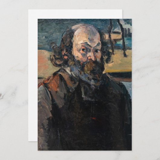 Paul Cezanne - Selbstportrait Einladung (Vorne/Hinten)