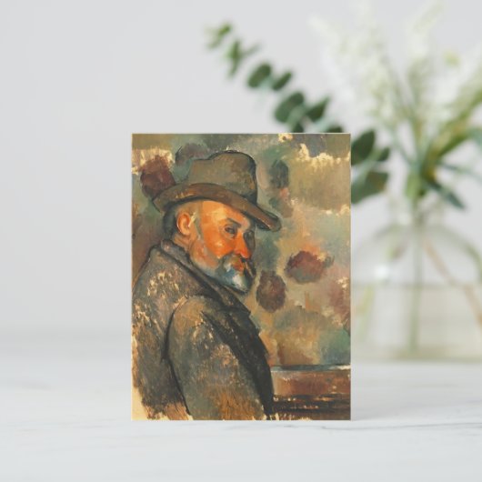 Paul Cezanne - Selbstportrait in einem Filzhut Postkarte (Stehend Vorderseite)