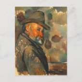 Paul Cezanne - Selbstportrait in einem Filzhut Postkarte (Vorderseite)