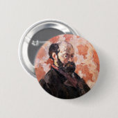 Paul Cezanne - Selbstportrait mit rosa Hintergrund Button (Vorne & Hinten)