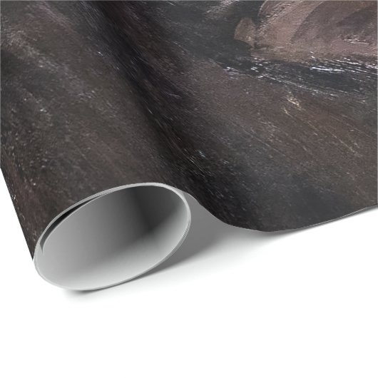 Paul Cezanne - Selbstportrait mit rosa Hintergrund Geschenkpapier (Rolleneckpunkt)