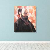 Paul Cezanne - Selbstportrait mit rosa Hintergrund Leinwanddruck (Insitu (Holzboden))