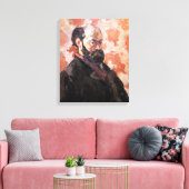 Paul Cezanne - Selbstportrait mit rosa Hintergrund Leinwanddruck (Insitu (Wohnzimmer))