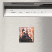 Paul Cezanne - Selbstportrait mit rosa Hintergrund Magnet (In Situ (Geschirrspüler))