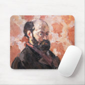 Paul Cezanne - Selbstportrait mit rosa Hintergrund Mousepad (Mit Mouse)
