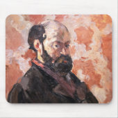 Paul Cezanne - Selbstportrait mit rosa Hintergrund Mousepad (Vorne)