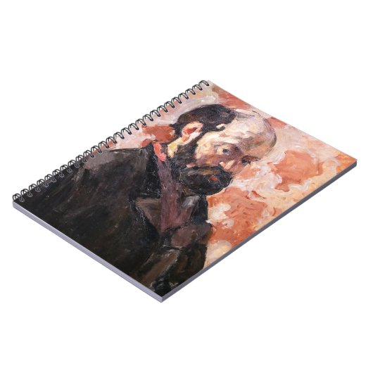 Paul Cezanne - Selbstportrait mit rosa Hintergrund Notizblock (Linke Seite)