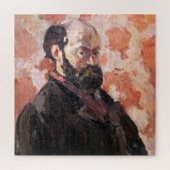 Paul Cezanne - Selbstportrait mit rosa Hintergrund Puzzle (Vertikal)
