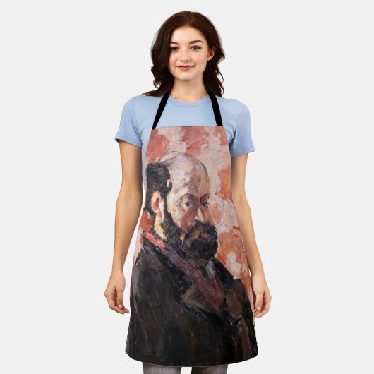 Paul Cezanne - Selbstportrait mit rosa Hintergrund Schürze (Getragen)