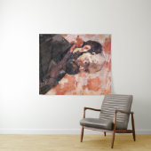 Paul Cezanne - Selbstportrait mit rosa Hintergrund Wandteppich (Beispiel (Horizontal))