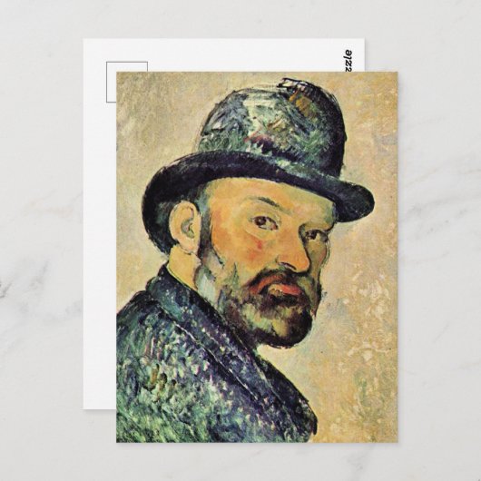 Paul Cezanne, Selbstportrait, Postkarte (Vorne/Hinten)