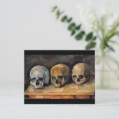 Paul Cézanne Skulls Still Life Fine Art Postkarte (Stehend Vorderseite)