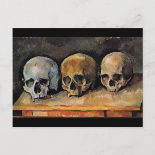 Paul Cézanne Skulls Still Life Fine Art Postkarte (Vorderseite)