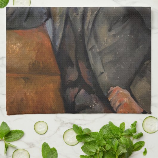 Paul Cezanne - Smoker Geschirrtuch (Gefaltet)