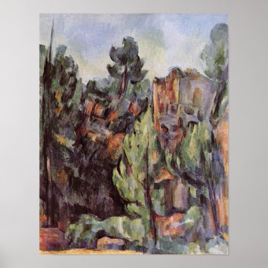 Paul Cezanne - Steinbruch bei Bibemus Poster (Vorne)