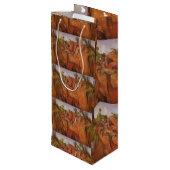 Paul Cezanne Steinbruch Bibemus Geschenktüte Für Weinflaschen (Rückseite Schrägansicht)