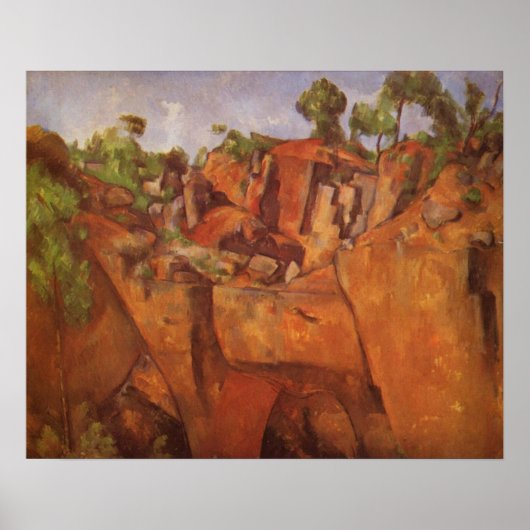 Paul Cezanne Steinbruch Bibemus Poster (Vorne)