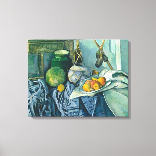 Paul Cezanne Still Life Apples and Primroses Leinwanddruck (Vorderseite)