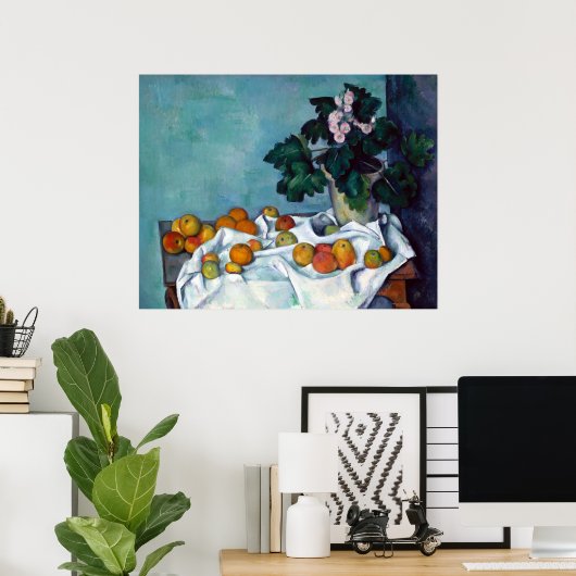 Paul Cezanne Still Life Apples and Primroses Poster (Heimbüro)