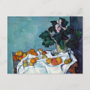 Paul Cezanne Still Life Apples and Primroses Postkarte