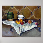 Paul Cezanne Still Life mit Jar, Cup und Äpfeln Poster (Vorne)