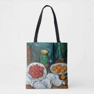 Paul Cezanne - Stilleben mit Kirschen und Pfirsich Tasche