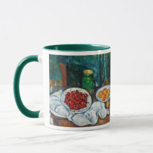 Paul Cezanne - Stilleben mit Kirschen und Pfirsich Tasse