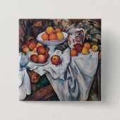 Paul Cezanne - Stillleben, Äpfel und Orange Button (Vorderseite)