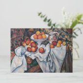 Paul Cezanne - Stillleben, Äpfel und Orange Dankeskarte (Stehend Vorderseite)