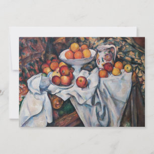 Paul Cezanne - Stillleben, Äpfel und Orange Einladung