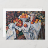 Paul Cezanne - Stillleben, Äpfel und Orange Einladung (Vorne/Hinten)
